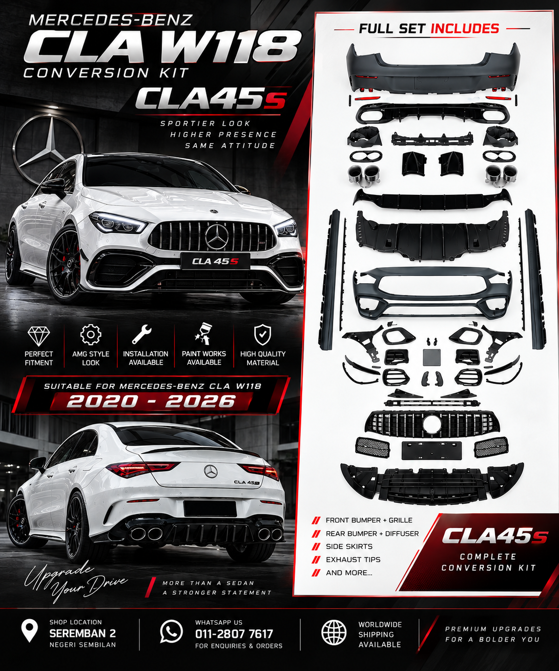 MERCEDES-BENZ CLA W118 CONVERSION KIT FULL SET