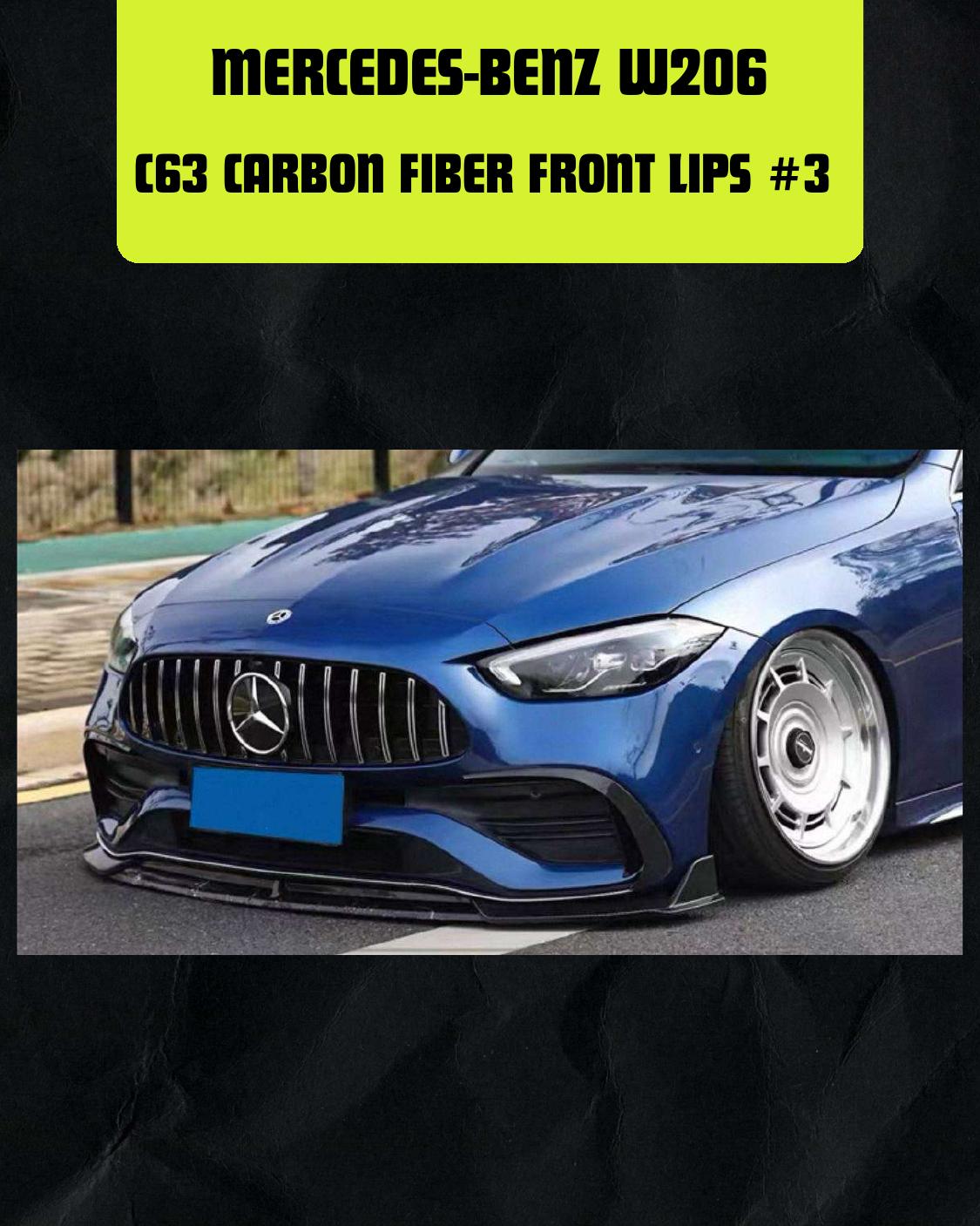 MERCEDES-BENZ W206 C63 CARBON FIBER FRONT LIPS #3