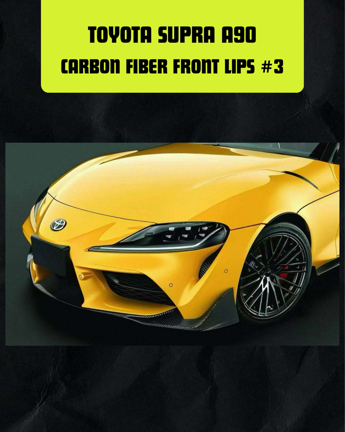 Toyota Supra A90 Carbon Fiber Front Lip #3