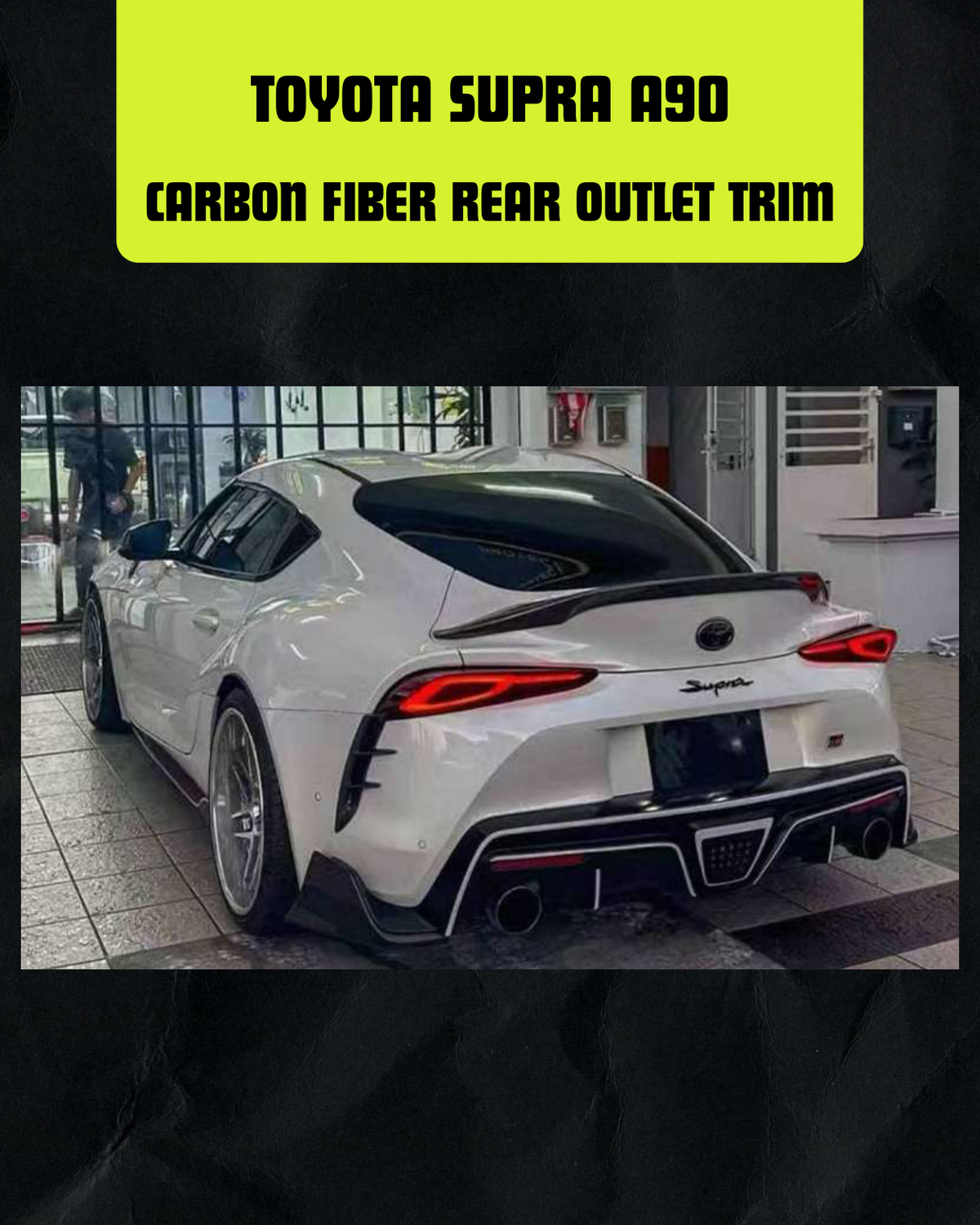TOYOTA SUPRA A90 CARBON FIBER REAR OUTLET TRIM