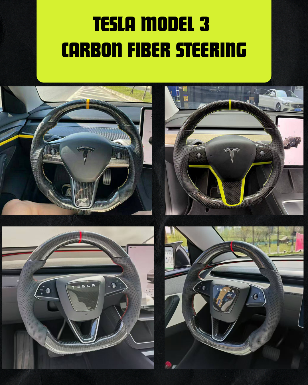 TESLA MODEL 3 CARBON FIBER STEERING
