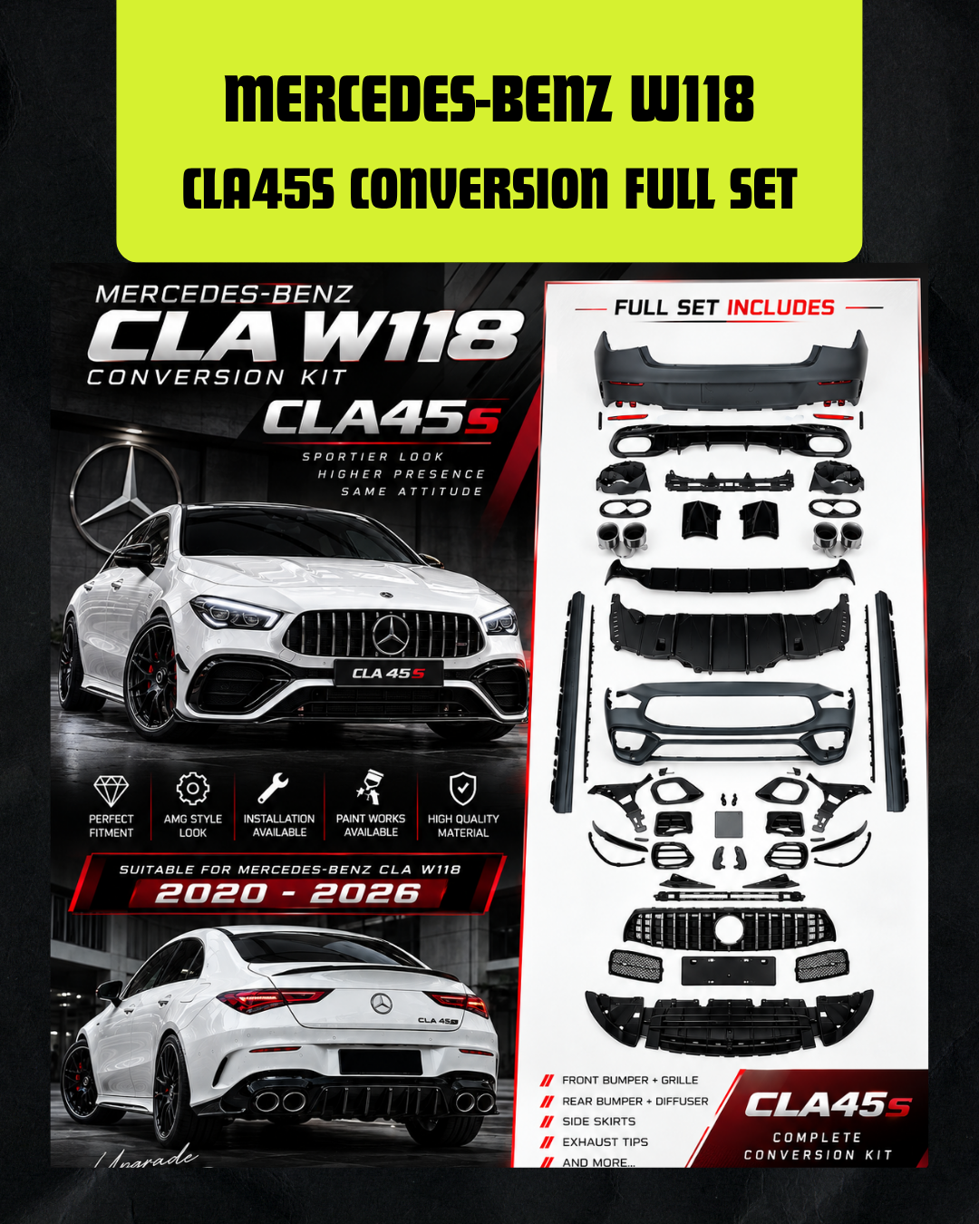MERCEDES-BENZ CLA W118 CONVERSION KIT FULL SET