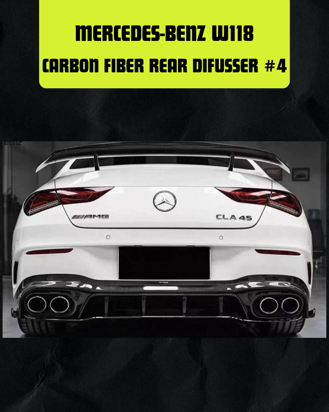 CARBON FIBER REAR DIFUSSER #4