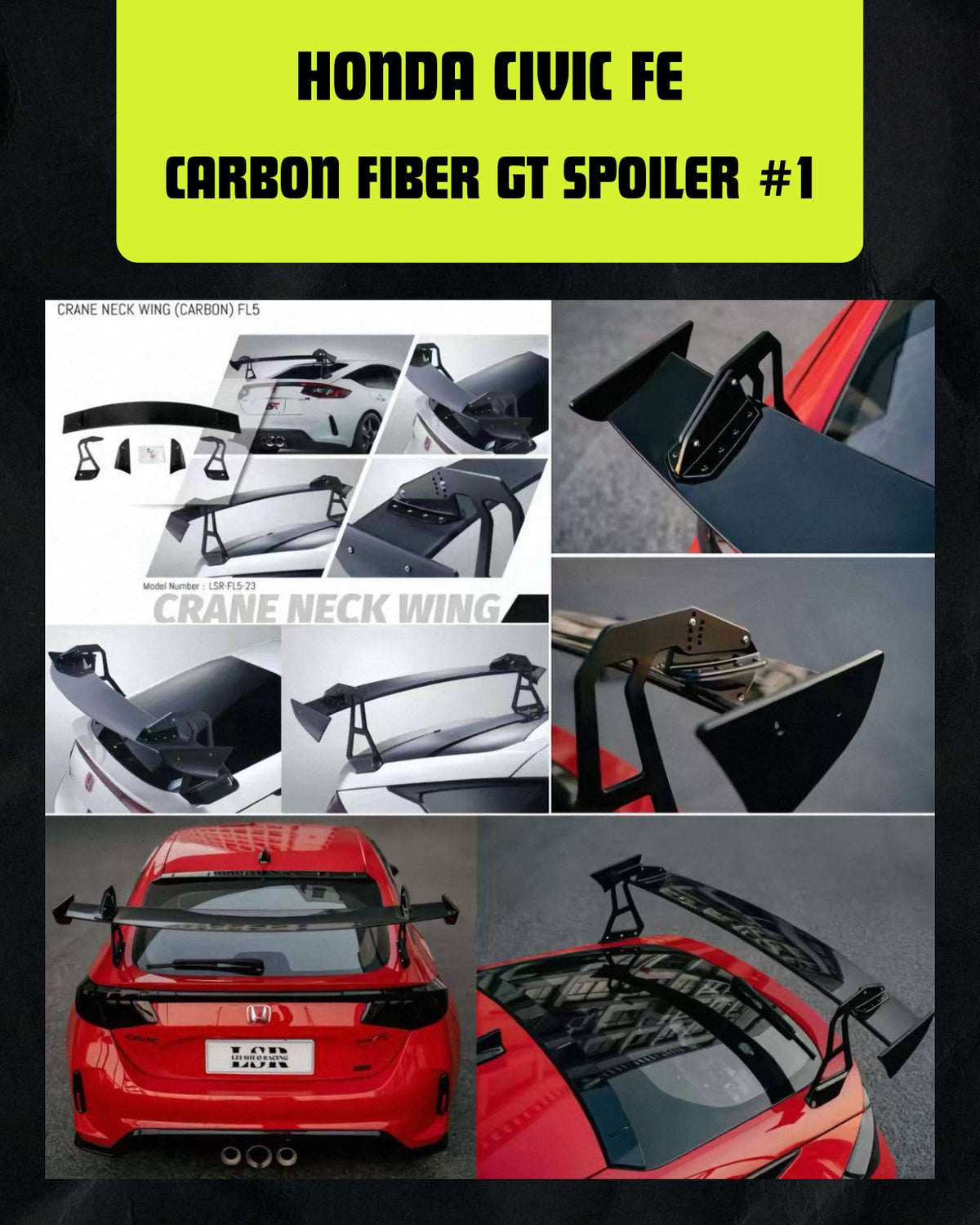 HONDA CIVIC FE CARBON FIBER GT SPOILER #1