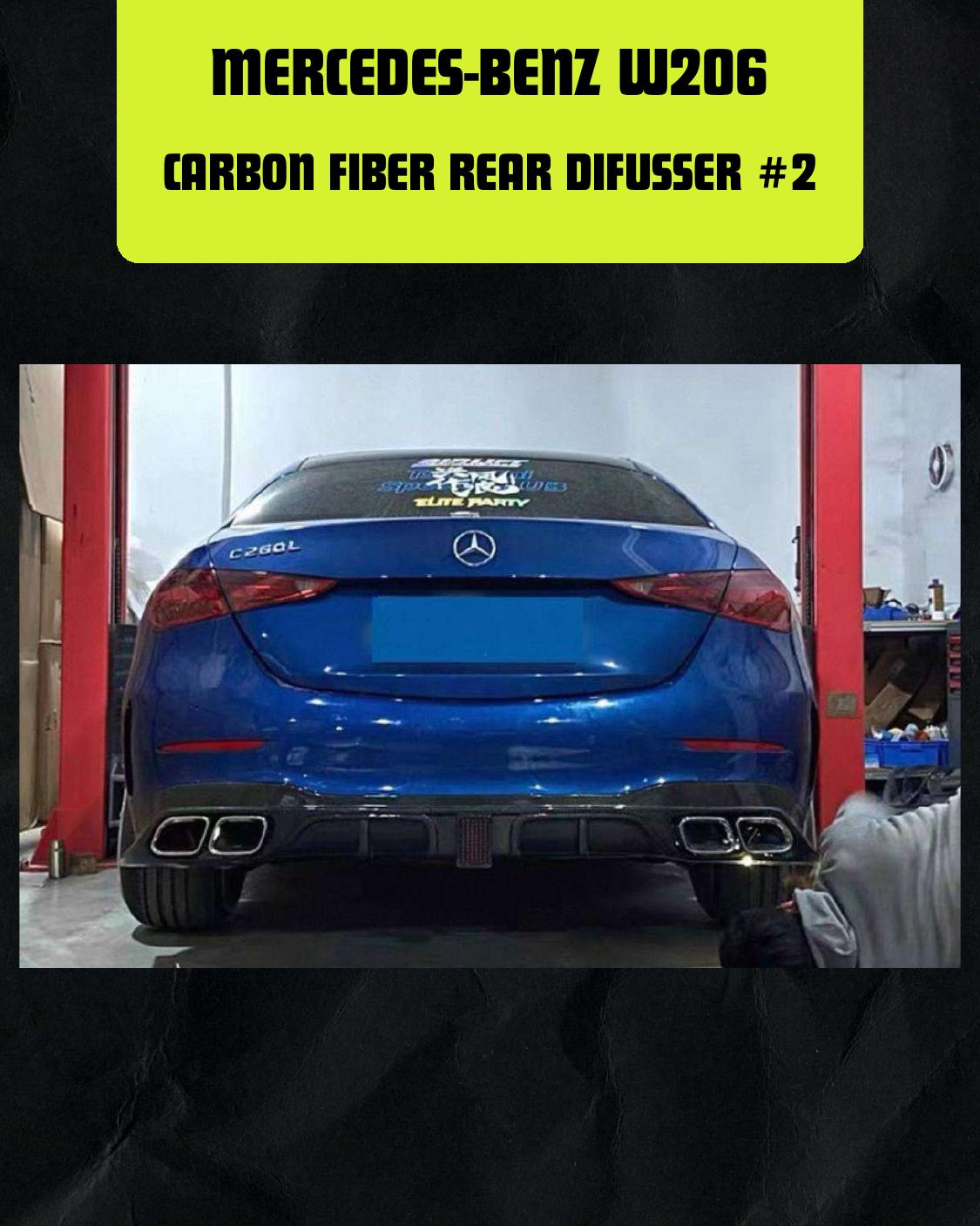 MERCEDES-BENZ W206 CARBON FIBER REAR DIFFUSER #2