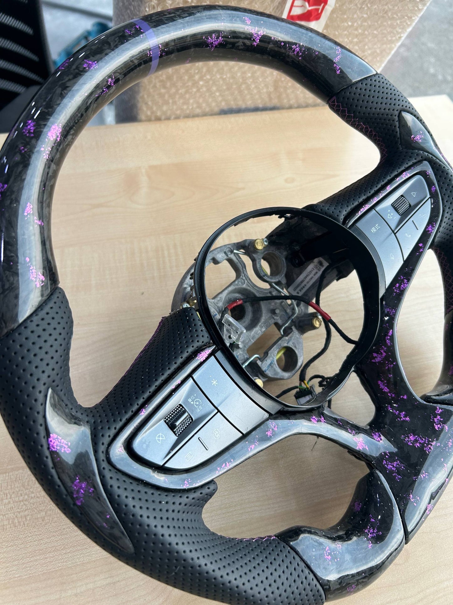 TESLA MODEL 3 FORGED CARBON FIBER STEERING WHEEL