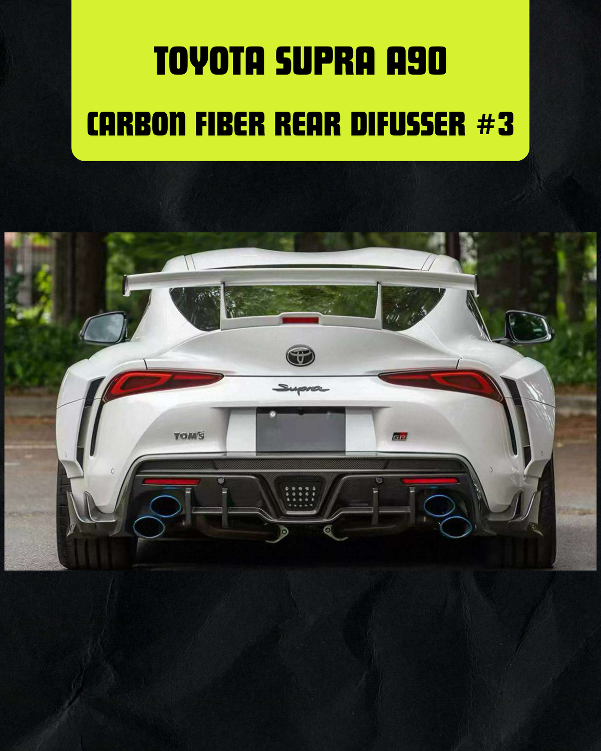 TOYOTA SUPRA A90 CARBON FIBER REAR DIFFUSER #3