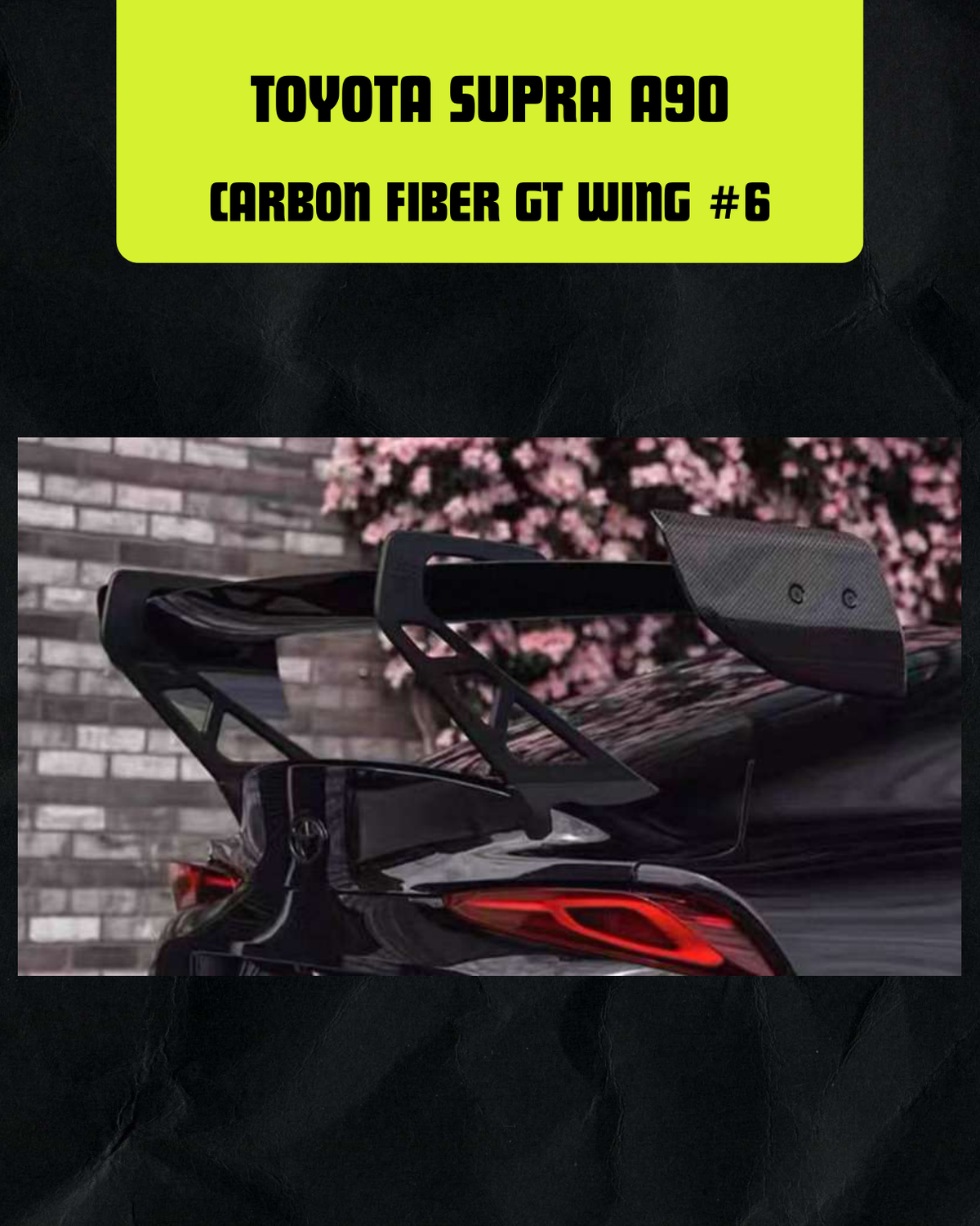 TOYOTA SUPRA A90 CARBON FIBER GT WING #6